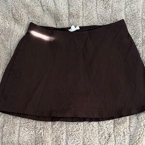 Garage Dark Brown Mini Skirt